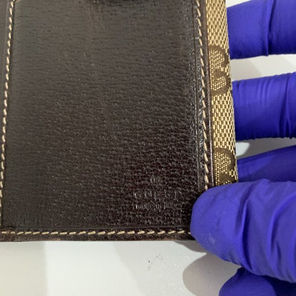 Gucci Brown GG Canvas Wallet Sku#84386 (gently used) - Picture 10 of 13